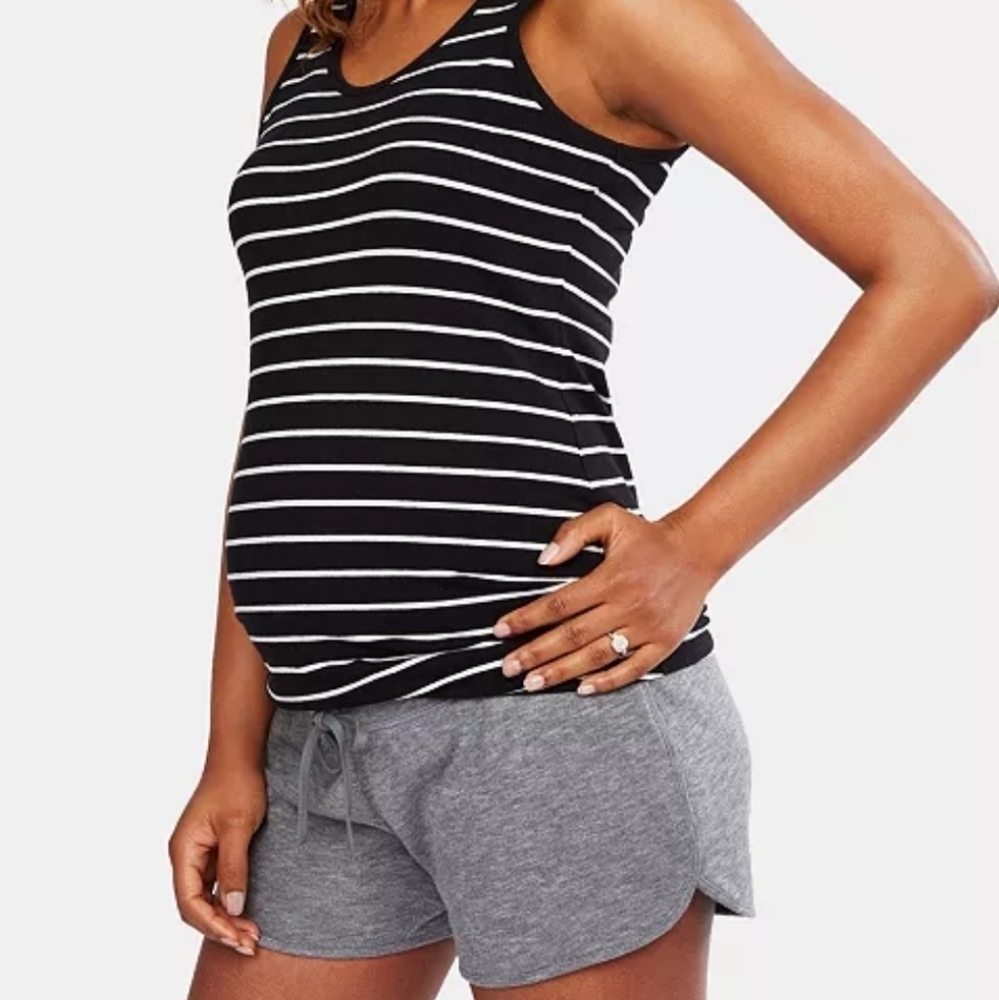 Motherhood Maternity Shorts Gray Sizr Large - Picture 4 of 5